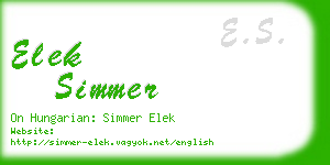 elek simmer business card